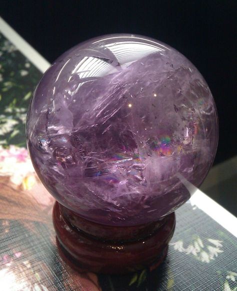 A GIANT amethyst orb! Harry Potter Disney, Yennefer Of Vengerberg, Witch Aesthetic, Decoration Inspiration, Crystal Sphere, Purple Aesthetic, Gems And Minerals, Crystal Gems, Rocks And Minerals