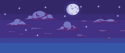 pixel art background for a jam game :) Anime Sky Twitter Header, Game Header Aesthetic, Pixel Art Twitter Header, Standby Wallpaper, Pixel Notion Header, Twitch Profile Banner Aesthetic, Pixel Twitter Header, Gaming Cover Photo, Purple Anime Header