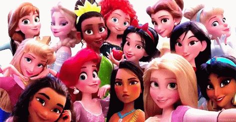 Princesses Ralph Breaks The Internet GIF - Princesses RalphBreaksTheInternet - Discover & Share GIFs Ralph Breaks The Internet Princesses, Disney Princess Gif, Disney Modern, Original Fairy Tales, First Disney Princess, Official Disney Princesses, Disney Princess Rapunzel, Princess Movies, Disney Princess Modern