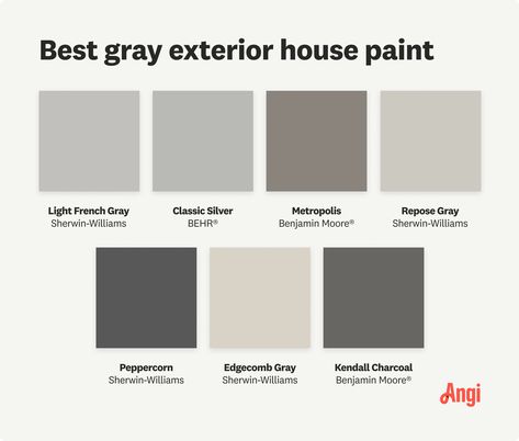 The 7 Best Gray Exterior House Paint Ideas: Choosing the Best Color for Your Home Grey Outside House Paint, Taupe Grey Exterior House Colors, Dark Grey And Light Grey House Exterior, Best Dark Grey Exterior Paint Color, Exterior Behr Paint Colors For House, Exterior Paint Colors For House Gray, Gray House Paint Exterior, Exterior House Colors Neutral, Best Exterior Gray Paint Colors