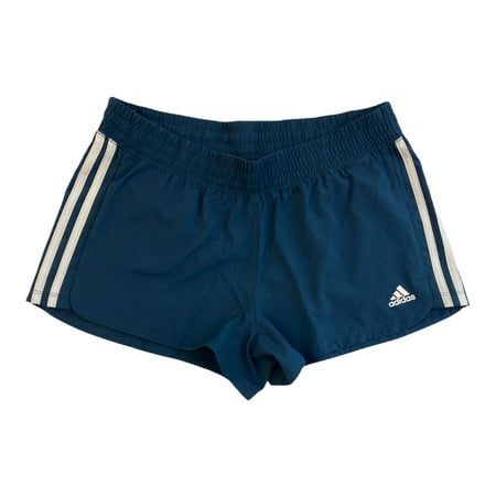 Comfort. Style. What's left to think about? Throw these adidas shorts in your gym bag every time you head out the door and trust the stretchy, moisture-absorbing AEROREADY to start your session off right. They're made with recycled materials, part of adidas' commitment to help end plastic waste. This product is made with Primegreen, a series of high-performance recycled materials. Adidas Style Athletic Shorts Manufacturer Adidas Product Type Womens Athletic Shorts. 100% Recycled Polyester Regular fit Elastic Waist Machine Wash Cold; Tumble Dry Low. Flat Measurements: Waist M- 15.5" L- 16.5" XL- 18" Color: Blue.  Gender: female.  Age Group: adult.  Pattern: stripe. Nike Hoodie Outfit, Adidas Shorts Women, Navy Blue Adidas, Adidas Soccer Shorts, Floral Tights, Blue And White Shorts, Womens Athletic Shorts, Adidas Originals Women, Adidas Fashion