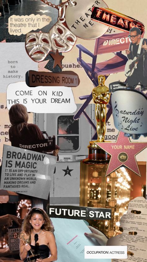 Theatre Kids Funny, Actress Career, Manifesting Vision Board, If I Can Dream, Filmmaking Inspiration, Hollywood Aesthetic, Musicals Funny, My Future Job, Career Vision Board