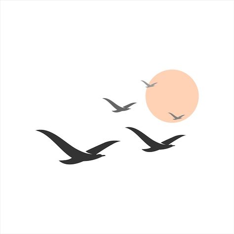 Animal illustration school of birds flyi... | Premium Vector #Freepik #vector #flock #flock-birds #dove-silhouette #bird-silhouette Birds Simple Drawing, Silhouette Birds Flying, Birds Vector Art, Simple Flying Bird Drawing, Bird Silhouette Flying, Simple Bird Drawing Flying, Flying Birds Painting On Canvas, Flock Of Birds Drawing, Bird Shilloute Flying