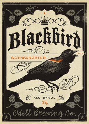 I've been known to buy a beer cuz I like/want the label or bottle!  haven't tried this one but I'd buy it if I saw it! lol Halloween Labels, Etiquette Vintage, Plakat Design, Vintage Beer, Beer Label, Blackbird, Brewing Co, Vintage Labels, Halloween Printables