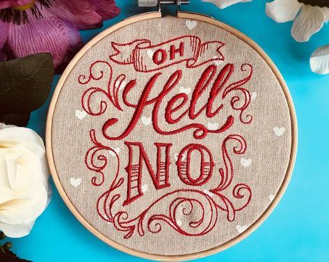 Embroidery Swear Words, Embroidery Sayings Funny, Swearing Embroidery, Irreverent Embroidery, Inappropriate Embroidery, Embroidery Phrases, Rude Embroidery, Edgy Embroidery, Sassy Embroidery