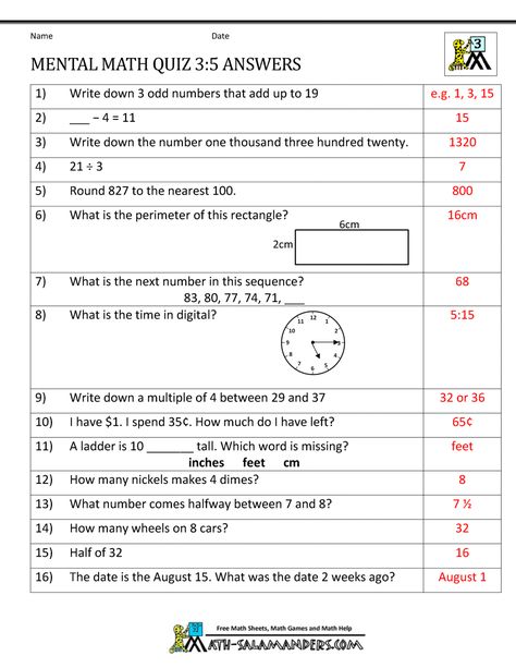 mental math quiz 3rd 5 Montessori, Maths Quiz With Answers, Mental Math Grade 3, Year 7 Maths, General Quiz, Math Quiz, Mental Math Strategies, Mental Maths, Mental Maths Worksheets