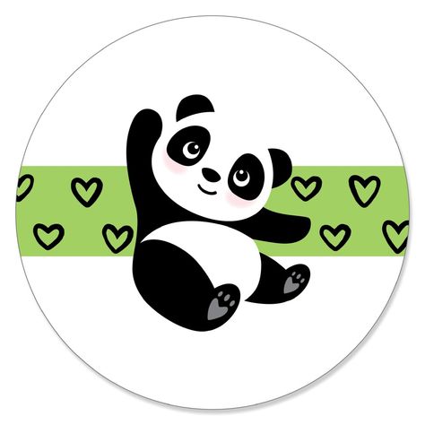 Party Like a Panda Bear Circle Sticker Labels INCLUDES 24 round stickers - perfect for styling adorable panda birthday party or baby shower favors, or for sealing invite and thank you envelopes. Party Like a Panda Bear round stickers MEASURE 1.66 inches diameter and will quickly add a personal touch to all your baby shower or birthday party favors. EASY PARTY DECORATIONS: Party Like a Panda Bear stickers are an easy-to-use DIY party supply to add to your list of decorations. Use baby shower or b Pandas, Party Like A Panda, Panda Birthday Cards, Panda Birthday Party, Panda Cakes, Bear Cupcakes, Round Sticker Labels, Easy Party Decorations, Panda Birthday