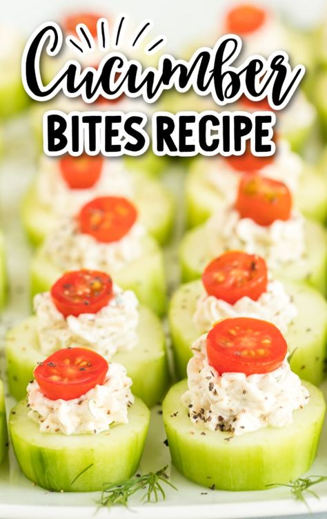 Cucumber bites are a refreshing appetizer that makes a great addition to any get-together. These bitesize appetizers only take a few minutes to whip together. Dill Cream Cheese, Cold Appetizer, Fresh Appetizers, Cucumber Slices, Cucumber Bites, Cold Appetizers, Appetizer Bites, Creamy Cheese, Party Menu