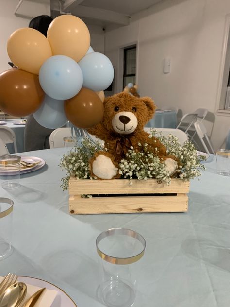 We Can Bearly Wait Centerpiece Ideas, Boy Teddy Bear Baby Shower Ideas, Can Bearly Wait Centerpieces, Teddy Bear Baby Shower Theme Centerpiece, Bearly Wait Centerpieces, Boy Baby Shower Ideas Themes Teddy Bears, Teddy Bear Baby Shower Theme Treats, Baby Shower Teddy Bear Centerpieces, Teddy Bear Themed Baby Shower Ideas