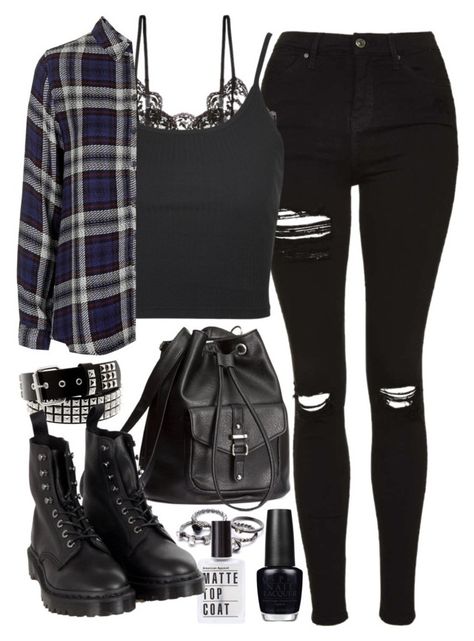 "Requested outfit" by ferned ❤ liked on Polyvore featuring Topshop, Hanky Panky, H&M, OPI and Dr. Martens Mode Rock, Mode Grunge, Teenage Outfits, Lacy Lingerie, Rock Punk, Ținută Casual, Room Closet, Stil Inspiration, Emo Outfits