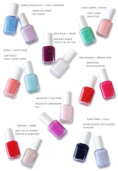 Essie Color Pairs Pink Nail Color Combinations, Matching Summer Mani Pedi, Polish Pairings Mani Pedi, Contrast Nails Color Combos, Mani Pedi Color Combos Summer 2023, Mani Pedi Combos Spring 2024, Spring Mani Pedi Combos Ideas, Color Combinations For Nails, Summer Nail Color Combos