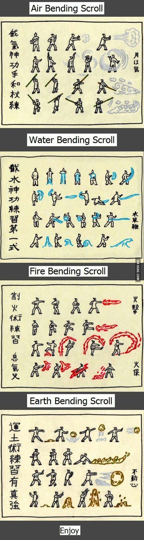 Avatar's bender training scroll. I need this, in case a fire nation attack  Brb gonna try it Earthbender Clothes, Water Bending, Menulis Novel, Magia Elemental, Avatarul Aang, Avatar The Last Airbender Funny, Elemental Powers, Avatar Funny, The Last Avatar