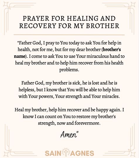 Prayers For My Brother Health, Prayers For My Brothers Healing, Prayer For My Brother Healing, Prayer For Brother, Prayers For My Brother, Prayers For Brother, Prayer For My Brother, Prayers For My Sister, Blessed Life Quotes