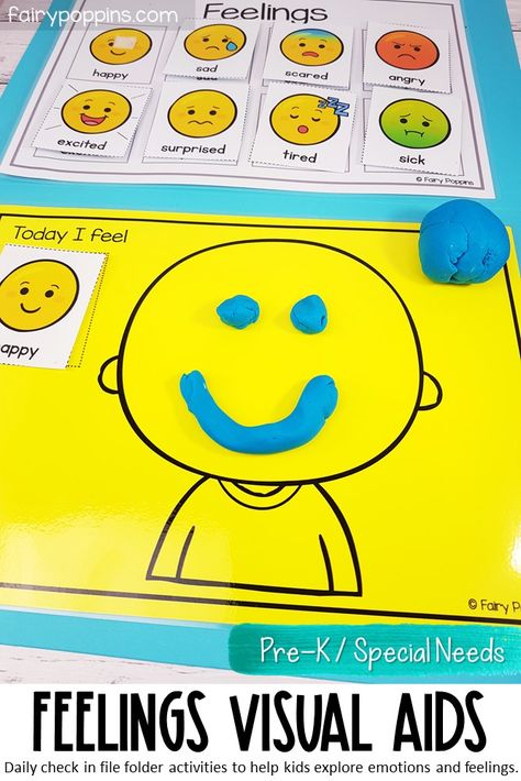 Feelings Learning Activities, Preschool Folders Ideas, Feelings Centers Preschool, Feeling For Preschool, Social Activities For Kindergarten, Emotion Kindergarten Activities, Emotion Art And Craft Preschool, Emotions Art And Craft For Preschool, Feelings And Emotions Activities Kindergarten