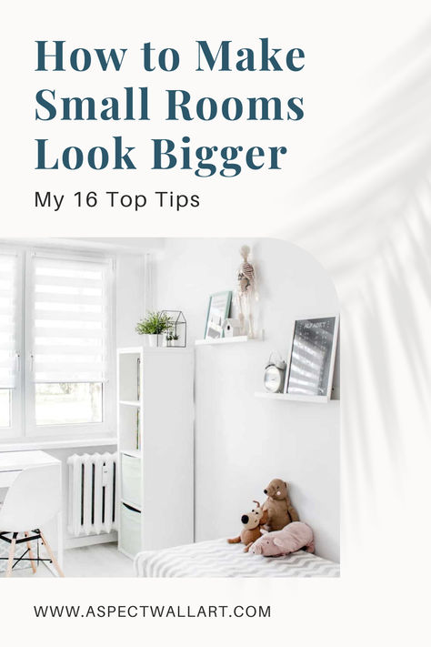 How to Make Small Rooms Look Bigger - 16 Top Tips Small Relaxing Room Ideas, Colors That Make A Room Look Bigger, How To Make A Small Room Look Bigger, Make Small Rooms Look Bigger, Relaxing Room Ideas, Small Room Look Bigger, Room Look Bigger, Cosy Living, Serene Bedroom