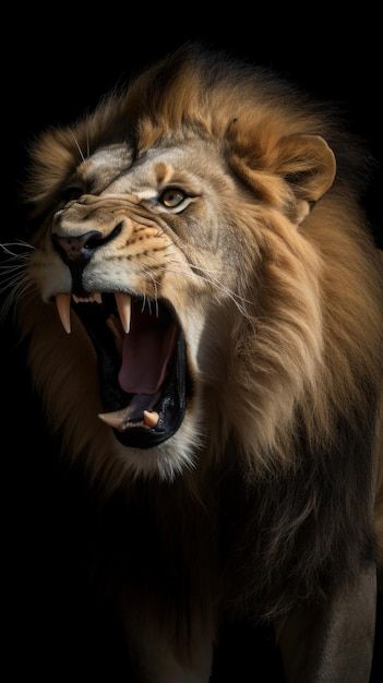 Roaring Lion Photography, Lion Roaring Side View, Lion Angry Face, Roaring Lion Tattoo Design, Lion Mouth Open, Lion Pouncing, Lion Growling, Lion Side View, Lion Angry