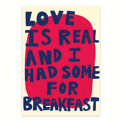 Faster shipping. Better service Minimalist Oil Painting, Breakfast Poster, Funky Bedroom, Newspaper Wall, Chic Artwork, Love Is Real, Art Eclectic, Home Decor For Living Room, Eclectic Home Decor