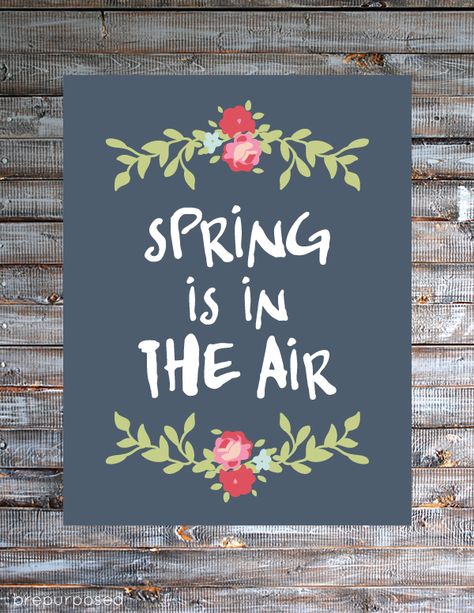 Spring is in the Air Free Printable - Come and print out this splash of Spring for your home! Spring Printables Free, Spring Chalkboard, Spring Poster, Start Of Winter, Spring Printables, Chalkboard Designs, Montage Photo, Spring Is In The Air, Spring Prints