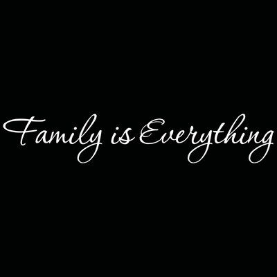 Winston Porter Family is Everything Wall Decal Color: White Family Is Everything Tattoo, Vision Board Family, Family Black And White, Black Background Quotes, Family Wallpaper, Family Black, Office Color, Family Wall Decals, Black & White Quotes