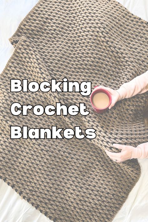 3 Easy Ways on How to Block Large Crochet Blanket Projects - Life + Yarn Large Crochet Blanket, Beginner Crochet Patterns, Wavy Crochet, Crochet Project Free, Crochet Blanket Edging, How To Make Scarf, Crochet Tips, Crochet Blocks, Small Blankets