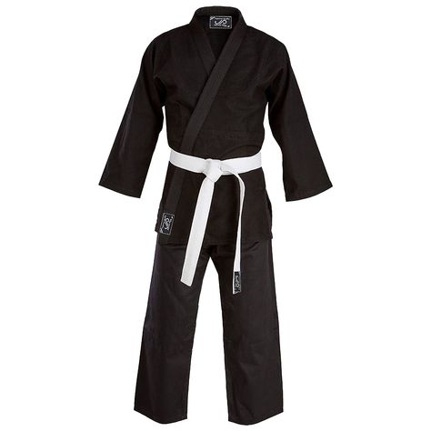 PRICES MAY VARY. 65% Polyester, 35% Cotton Imported Belted closure Machine Wash ✅ JP Black Karate Suit is the perfect uniform for practicing, suitable for beginners students or those who are looking for a light weight and comfortable during training and practicing. Before Buy Please Check out our sizing chart for the perfect fit. ✅ 220 GSM fabric, Ultra light weight, 65% Polyester and 35% Cotton, Very comfortable to wear, reinforced stitching at all seams ✅ The 8 oz Karate Pants have an elastic Jiu Jitsu, Uniform For Kids, Karate Suit, Martial Arts Gi, Karate Outfit, Martial Arts Uniform, Karate Gi, Karate Pants, Karate Kick