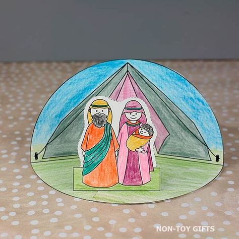 Bring the Old Testament Bible story of Abraham, Sarah and Isaac to life with a paper diorama craft that kids can color and assemble, allowing them to create their own three-dimensional diorama. With its easy template, this craft is great for preschoolers as well as older kids. The product includes: a list of supplies directions patterns photos of the final project step by step photos PLEASE NOTE - Files are NOT editable.- Please be aware that this listing is for a digital download.- No physical product will be shipped.- There will be no refunds given once the sale goes through. TERMS OF USEYou are welcome to use this printable for personal or classroom use. No commercial use or reselling of the digital files or any finished product is allowed. Canada Day Crafts, Olympic Crafts, Story Of Abraham, Old Testament Bible, Dr Seuss Crafts, Abraham And Sarah, Seuss Crafts, Star Wars Crafts, Chinese New Year Crafts