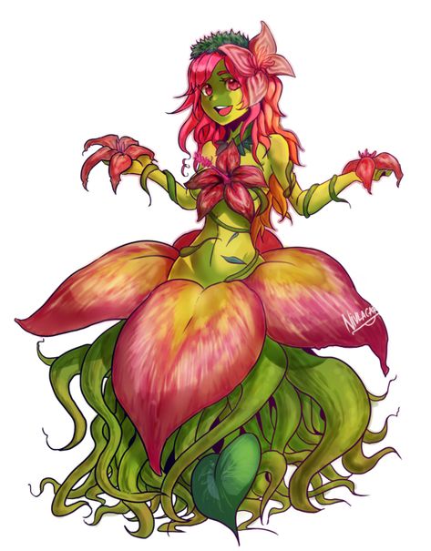 man-eating plant girl | Monster Girls | Know Your Meme Plants As Humans Drawing, Plant Monster Drawing, Plant Monster Art, Plant Character Design, Plant Monsters, Plant Creature, Plant Character, Monster Plant, Plant Monster