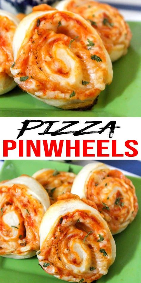 Kids Party Food! BEST Pizza Pinwheels Recipe - Easy - Cheap Ideas! These pizza pinwheels are a hit with children. They are so easy to make and will be gone before you know it. No need to spend money on ordering pizza when you can make your own homemade pizza pinwheels. This is a great cheap way to have pizza at your party and the best part is that kids really do love these.#kidspartyfood Party Pinwheels, Kids Birthday Food, Childrens Party Food, Homemade Pizza Rolls, Pizza Pinwheels, Pinwheels Recipe, Fest Mad, Pizza Fatta In Casa, Pinwheel Recipes