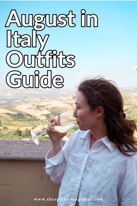 What to Wear in Italy in August: Summer Packing List Italian Packing List, Italian Tourist Outfits, What To Wear To Italy In September, Packing Italy Summer, Italy In August Outfits, What To Wear Italy Summer, What To Wear In Europe In Summer, Packing For Italy Summer, Italy Packing List Summer