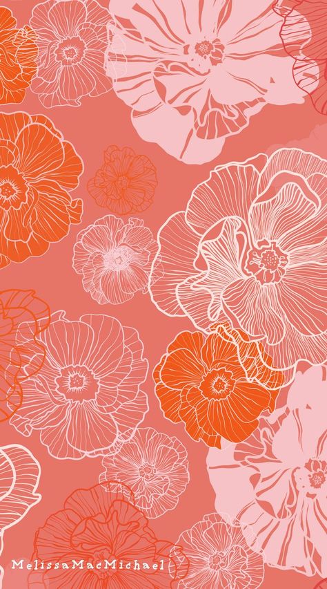 Inspired by the late summer garden, hand drawn, flower, floral, rose, roses, rose pattern, warm, floral repeat, vector art, pattern, surface design, textile design, graphic, modern, pink, pinks, orange flowers, lght pink, dark pink, coral pink, floral surface design. Repeating Floral Pattern, Pink Floral Prints, Modern Flower Pattern, Floral Repeat Pattern Textile Design, Fabric Prints Design Textiles, Textile Patterns Design Prints, Fabric Patterns Prints Textile Design, Orange Floral Wallpaper, Flower Repeat Pattern