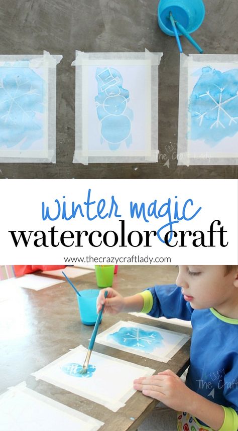 Magic Watercolor, Winter Activities For Toddlers, Decoration Creche, Snow Crafts, Winter Crafts Preschool, Winter Activities Preschool, January Crafts, Snow Activities, Magic Crafts