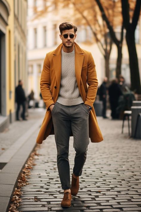 Elevate Your 2024 Wardrobe with Old Money Men's Fashion Essentials Men’s Old Money Style Fall, Consultant Outfit Men, Old Money Outfits Men Fall, Winter Outfits Men Old Money, Dark Autumn Men Outfits, Men’s Old Money Outfit, European Fall Outfits Men, Old Men Outfit, Men Paris Outfit