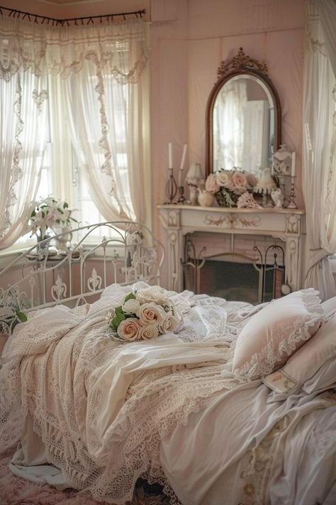 17 Victorian Bedroom Interior Ideas For Your Inspiration! - My Decor Inspo Victoria Bedroom Ideas, Small Victorian Bedroom Ideas, Victorian Themed Bedroom, Victorian Girls Bedroom, Classy Vintage Bedroom, Victorian Era Bedroom, Victorian Bedroom Interior, Modern Victorian Decor Bedroom, Pink Victorian Bedroom