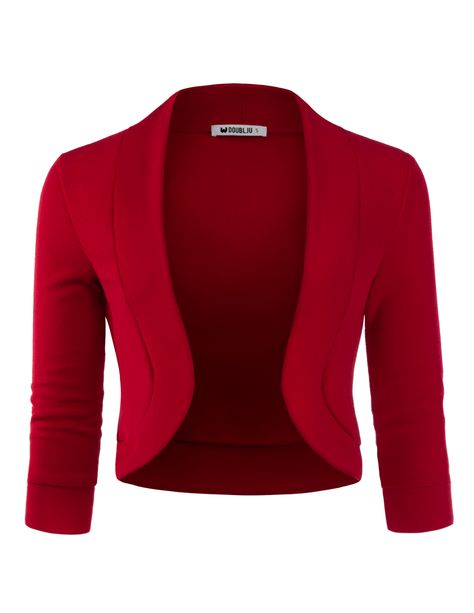 Short Sleeve Bolero, Sleeve Bolero, Business Casual Blazer, Cardigan Crop, Crop Blazer, Office Fashion Women, Bolero Jacket, Womens Fashion Edgy, Plus Size Sweaters