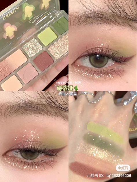 Cute Eye Makeup Looks Colorful, Concert Makeup, Douyin Makeup, Doll Eye Makeup, Make Up Braut, Cute Eye Makeup, Korean Eye Makeup, Swag Makeup, Ethereal Makeup