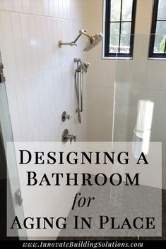 Needing tips to design bathroom showers for people that are aging in place? We got the perfect article for you! | Innovate Building Solutions | #bathroomdesigns #showerdesigns #aginginplace | Bathroom remodeling ideas | aging in place bathrooms | Bathroom design tips Walk In Shower For Older People, Small Ada Bathroom Floor Plans, Kohler Bathroom Shower, Aging Bathroom Design, Aging In Place Shower Ideas, Innovative Bathroom Design, Age In Place Bathroom Design, Ada Bathroom Design Floor Plans, Aging In Place Bathroom Design