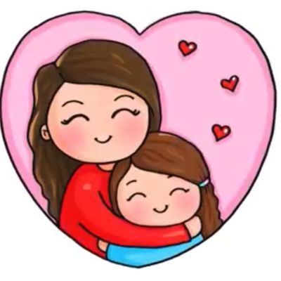 Profile: Mommy  Daughter Piñatas 💖🥳 - OfferUp Mother And Daughter Drawing, Mom Drawing, Mother Daughter Art, Beautiful Pencil Drawings, 디즈니 캐릭터, God Jul, Mom Art, Cute Kawaii Drawings, Cute Easy Drawings