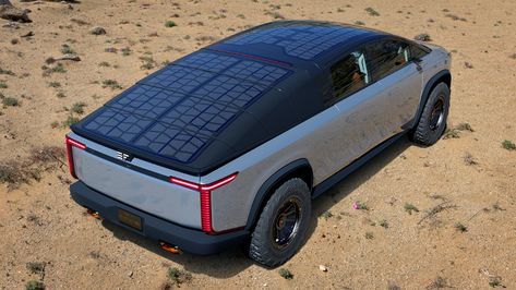 EdisonFuture blends old school with new in solarized electric SU-van Los Angeles, Ev Truck, Electric Pickup Truck, Electric Van, Electric Pickup, Solar Panels Roof, Commercial Van, Solar Car, Electric Truck