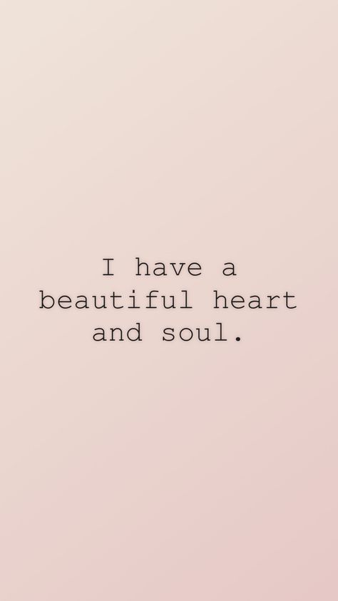 I have a beautiful heart and soul. From the I am app: https://iamaffirmations.app/download Find Myself Quotes, Pure Soul, Finding Myself, Pure Happiness, Soul Quotes, Heart And Soul, App Download, Mental And Emotional Health, Heart Soul