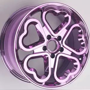 Premium-Quality rims with hearts For All Vehicles - Alibaba.com Heart Rims, Pink And Black Car, Heart Wheels, Pink Car Accessories, Car Assesories, Car Things, Car Accesories, Purple Car, Cool Car Accessories