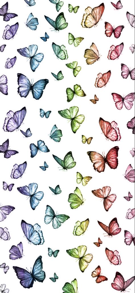 Rainbow Butterflies Wallpaper, Rainbow Butterfly Wallpaper, Colorful Butterfly Wallpaper, Rainbow Butterflies, Box Crafts, Ribbon Box, Butterfly Wallpaper Backgrounds, Butterfly Background, Butterfly Wallpaper Iphone