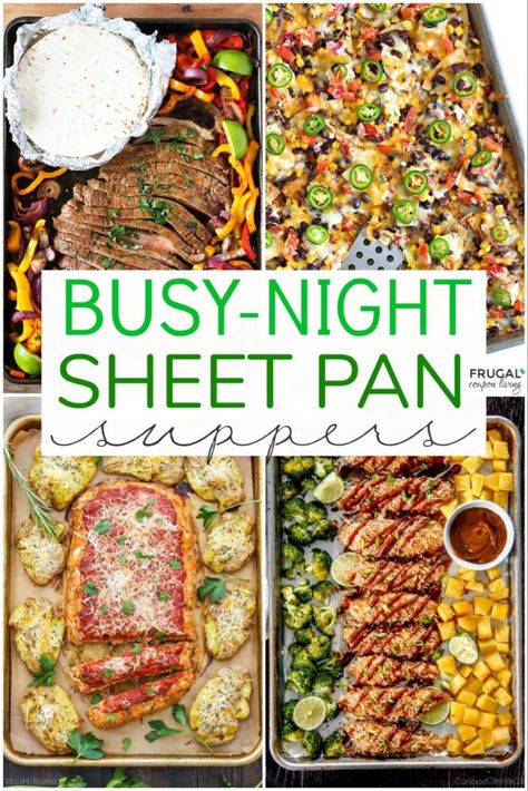 Family-friendly Sheet Pan Suppers. Easy dinner recipes for moms on the go! #FrugalCouponLiving #dinners #suppers #sheetpan #dinnerrecipes #recipeshealthy #easydinnerrecipes #easyrecipe #sheetpandinners #sheetpanrecipes #supperideas Easy Sheet Pan Dinners, Sheet Pan Suppers, Sheet Pan Dinners Recipes, Recipe Sheets, Snacks Saludables, Health Dinner, Health Dinner Recipes, Sheet Pan Dinners, Sheet Pan Recipes