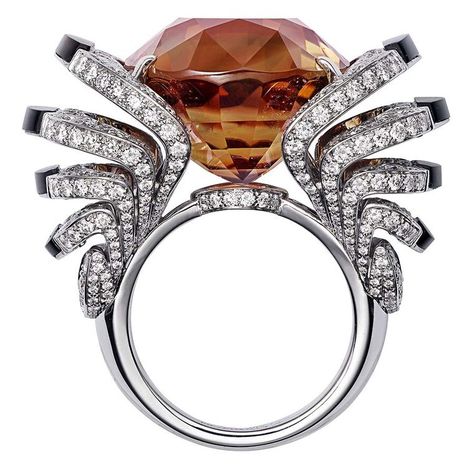 L'Odyssée de Cartier Parcours d'un Style high jewellery ring Red Engagement Ring, Brown Tourmaline, High Jewelry Ring, Haute Jewelry, Cartier Panthere, High Jewellery, White Gold Set, Cartier Jewelry, Blender 3d