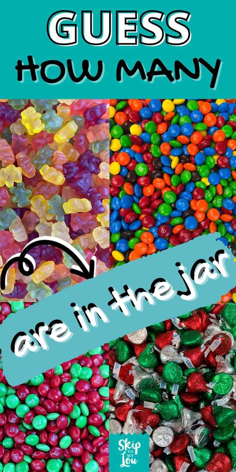 Guess How Many Are In The Jar Back To School Guessing Jar, Guessing Jars Ideas, Guess Number Of Candies In Jar, Guess The Jelly Beans In A Jar, Guess The Jar Game, How Many In The Jar Game, Candy Count Jar Guessing Games, Jelly Bean Guessing Game In A Jar, How Many Jelly Beans In Jar Game