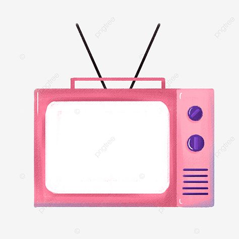 Tv Clipart, Tv Png, Tv Decoration, Tv Illustration, Pink Tv, Pink Pattern Background, Diner Party, Tv Cartoon, Pink Flowers Background