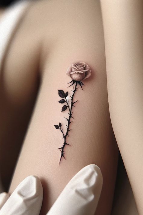 Tattoo Flower Designs For Women, Women’s Ring Finger Tattoo, Lettering For Tattoos For Women, Rose Petal Tattoo Falling, Tattoo For Older Women, Thigh Tattoos Ideas For Women, Tattoo Cover Ups For Women, Rose Floral Tattoo Design, 3 D Tattoos For Women