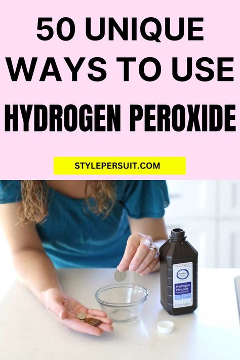 Explore the top 50 hydrogen peroxide uses for your home, along with tips and tricks for how to use it safely and effectively. Whether you’re looking to deep clean your kitchen or freshen up your laundry, hydrogen peroxide is a versatile and affordable solution that can help you achieve a sparkling, germ-free home. Ear Pain Remedies, Cleaning With Hydrogen Peroxide, H Love, Borax Cleaning, Vinegar Cleaner, Peroxide Uses, Hydrogen Peroxide Uses, Kitchen Sponge, Cleaning Spray