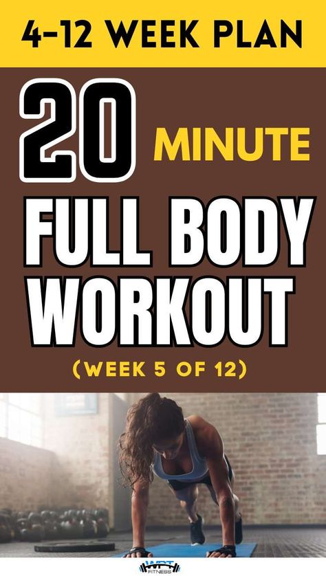 12 week workout plan - Try this 20 minute full body workout that can be done in the comfort of your home. 

This 20 minute full body workout is a HIIT workout to help tone your muscles. In addition to the 20 minute full body workout, there is also a seperate abs workout to be done on a seperate day. 

As part of this 12 week workout plan it is recommended that you workout on 5 days. Do the 20 minute full body workout on 3 days.

 #12weekworkoutplan #20minutefullbodyworkout #wptfitness Workout Plan To Tone Full Body At Home, Week Workout Challenge, 20 Minute Full Body Workout, 12 Week Workout Plan, Week Workout Plan, Quick Full Body Workout, 12 Week Workout, 4 Week Workout, Full Body Workout Plan
