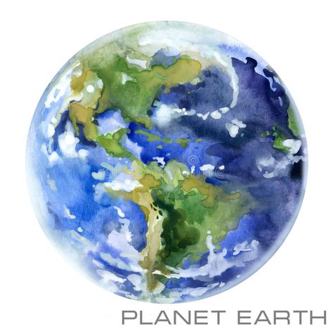 Planet Earth. Earth watercolor background. Planet Earth watercolor illustration , #Affiliate, #Earth, #Planet, #watercolor, #illustration, #background #ad Earth Watercolor, Painted Earth, Planet Drawing, Earth Drawings, Earth Illustration, Concept Art Tutorial, Planets Art, Earth Art, Digital Art Illustration