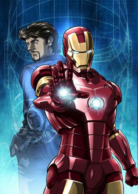 Currently watching the Iron Man Anime. It's pretty bad ass. Anime Mega, Marvel Television, Marvel Anime, Iron Man Poster, Heroes Actors, Anime Dubbed, Iron Man Art, Iron Man Armor, Iron Man Tony Stark